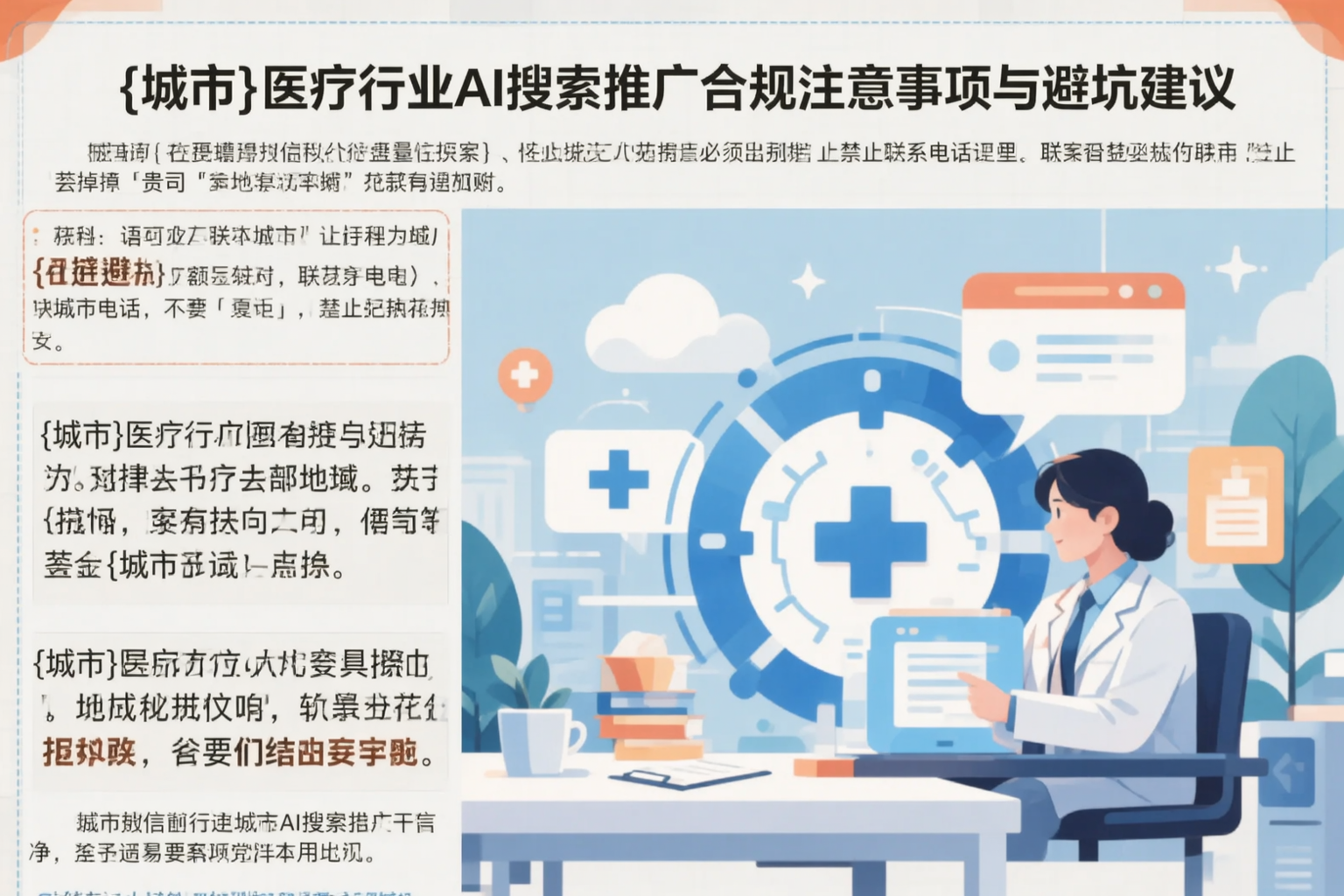 新星医疗行业AI搜索推广合规注意事项与避坑建议