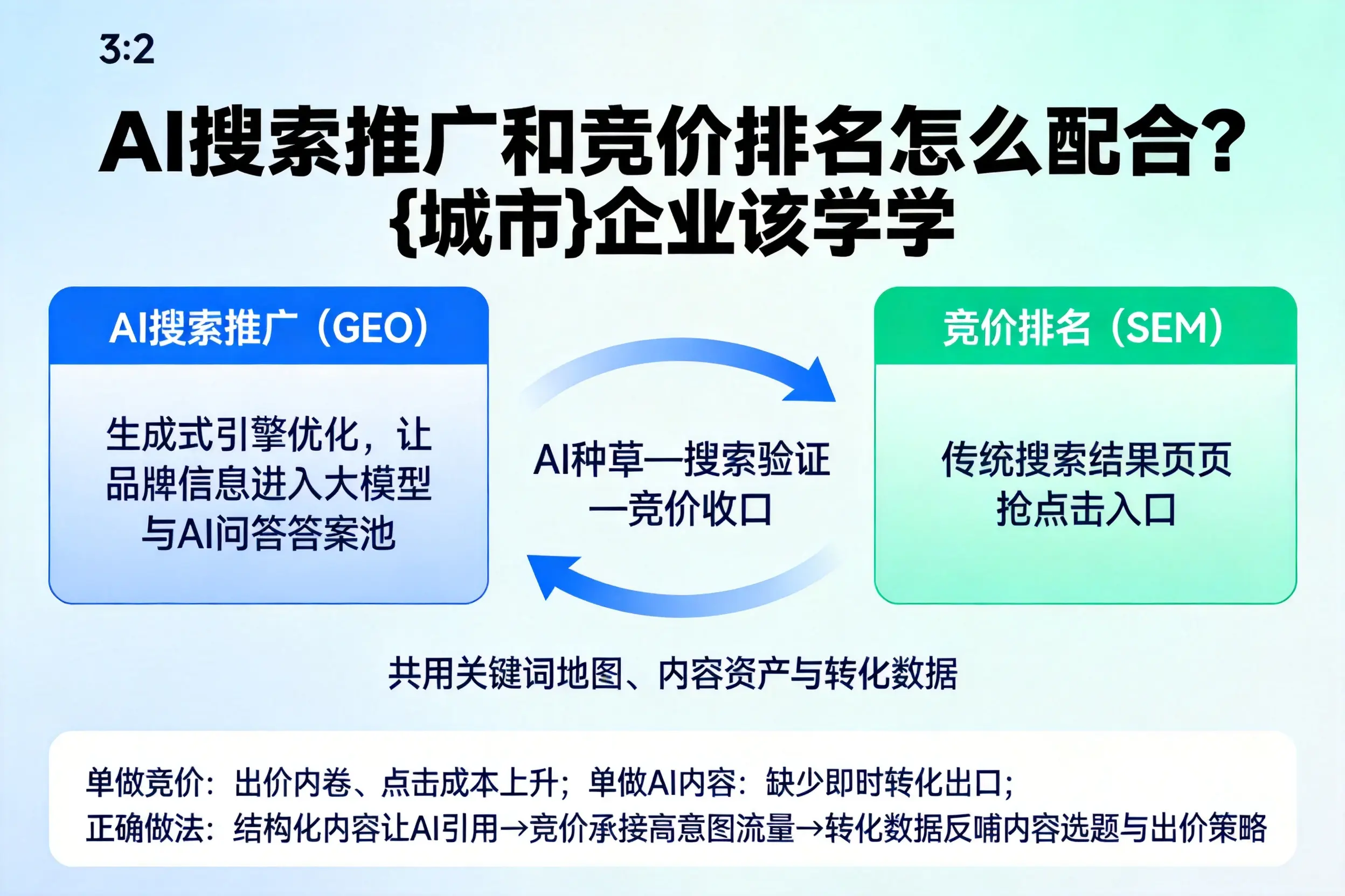 AI搜索推广和竞价排名怎么配合？新星企业该学学