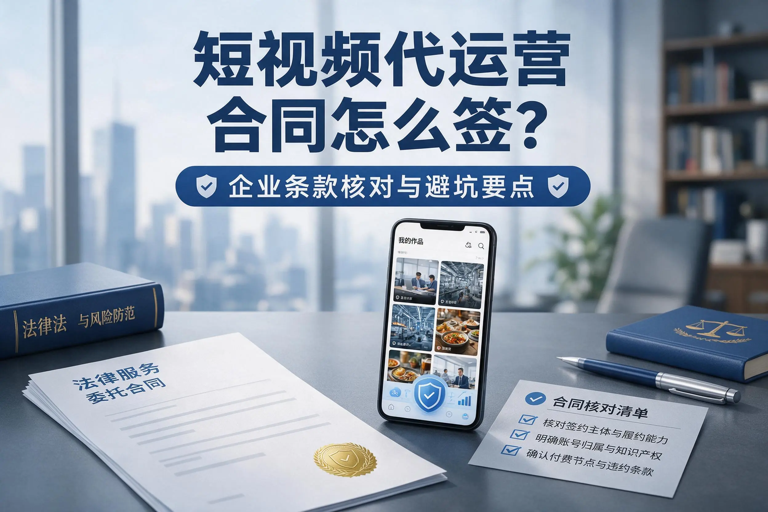 短视频代运营合同怎么签？新星企业条款核对与避坑要点