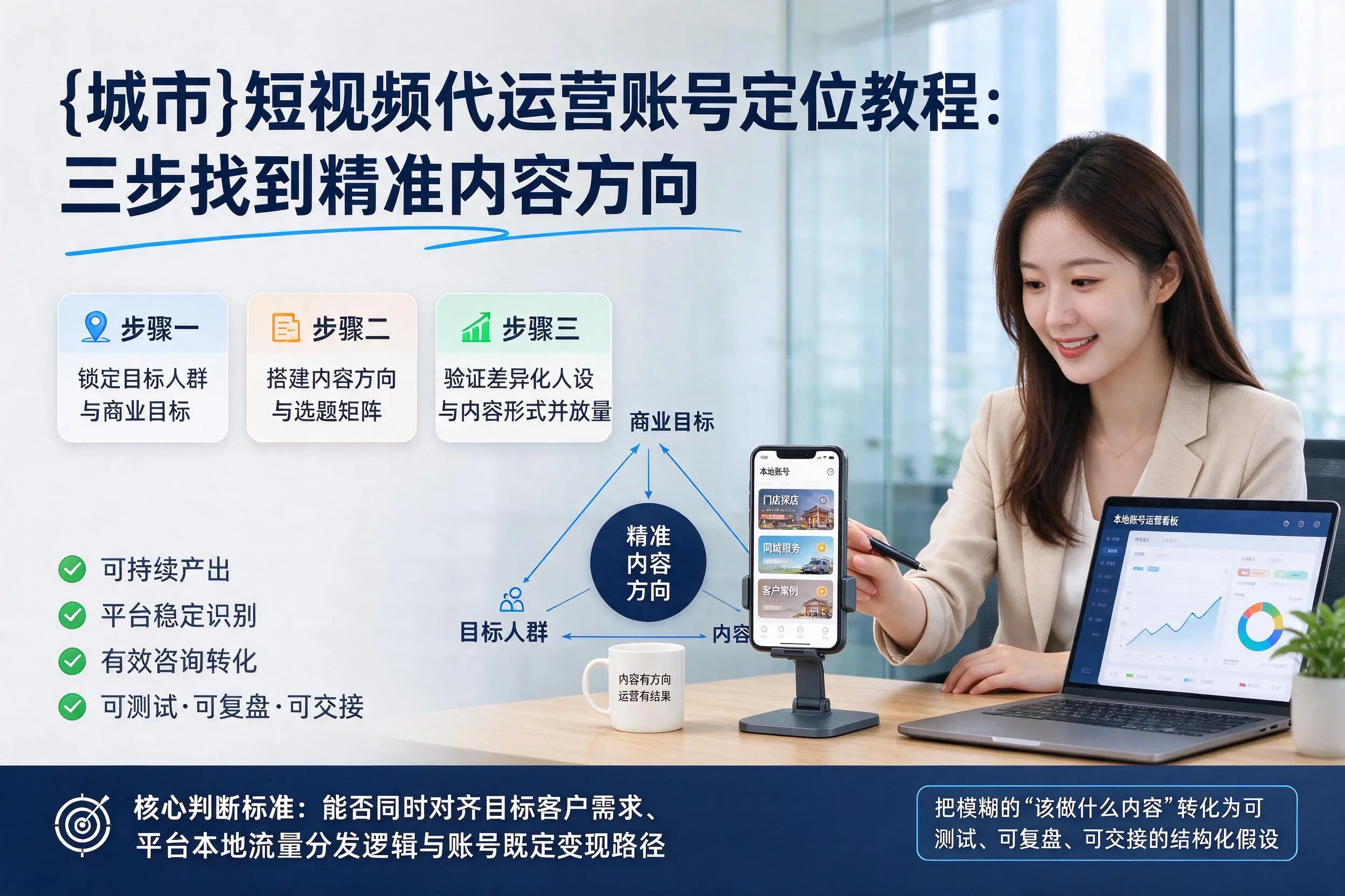 新星短视频代运营账号定位教程:三步找到精准内容方向
