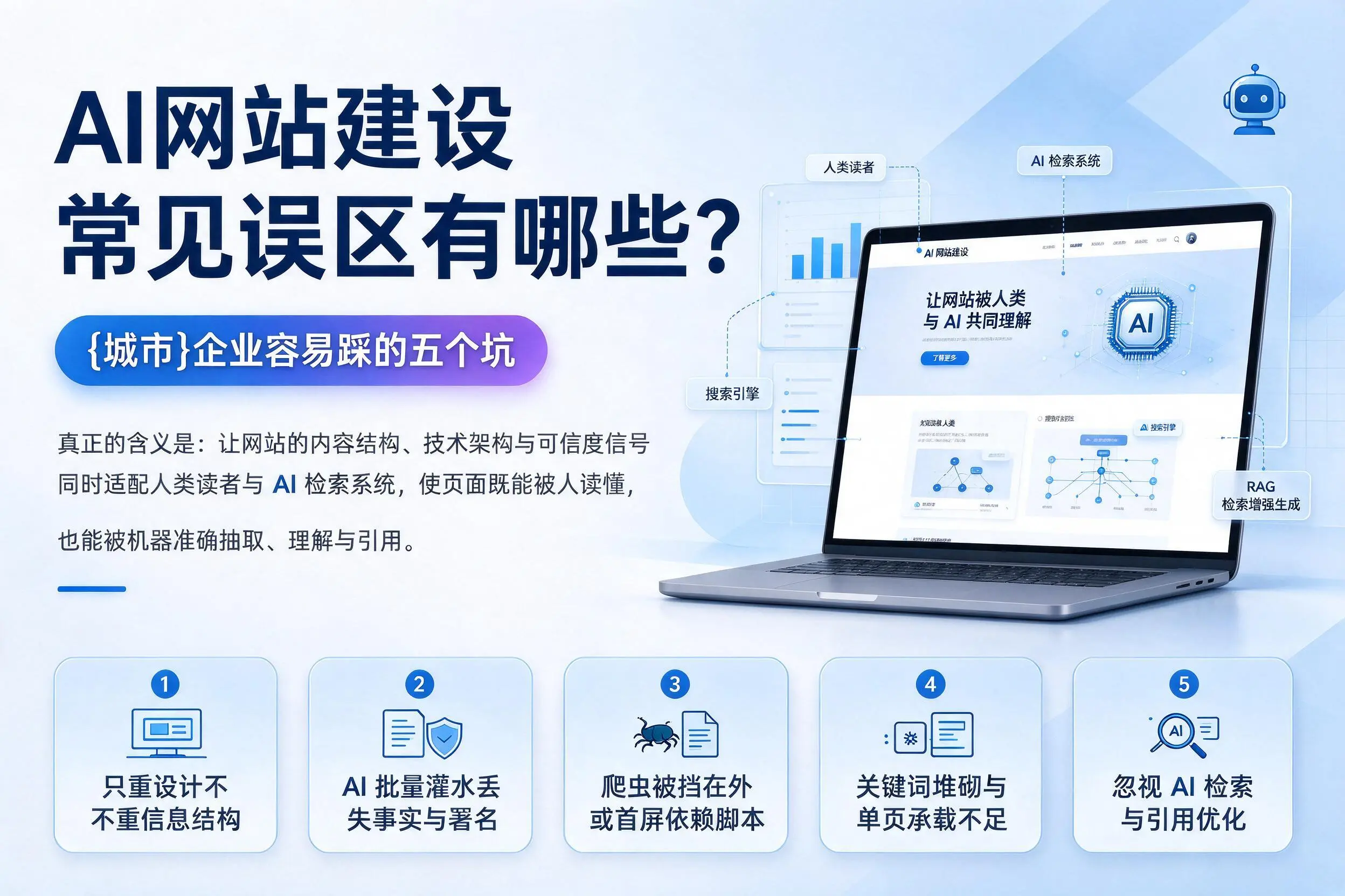 AI网站建设常见误区有哪些？新星企业容易踩的五个坑