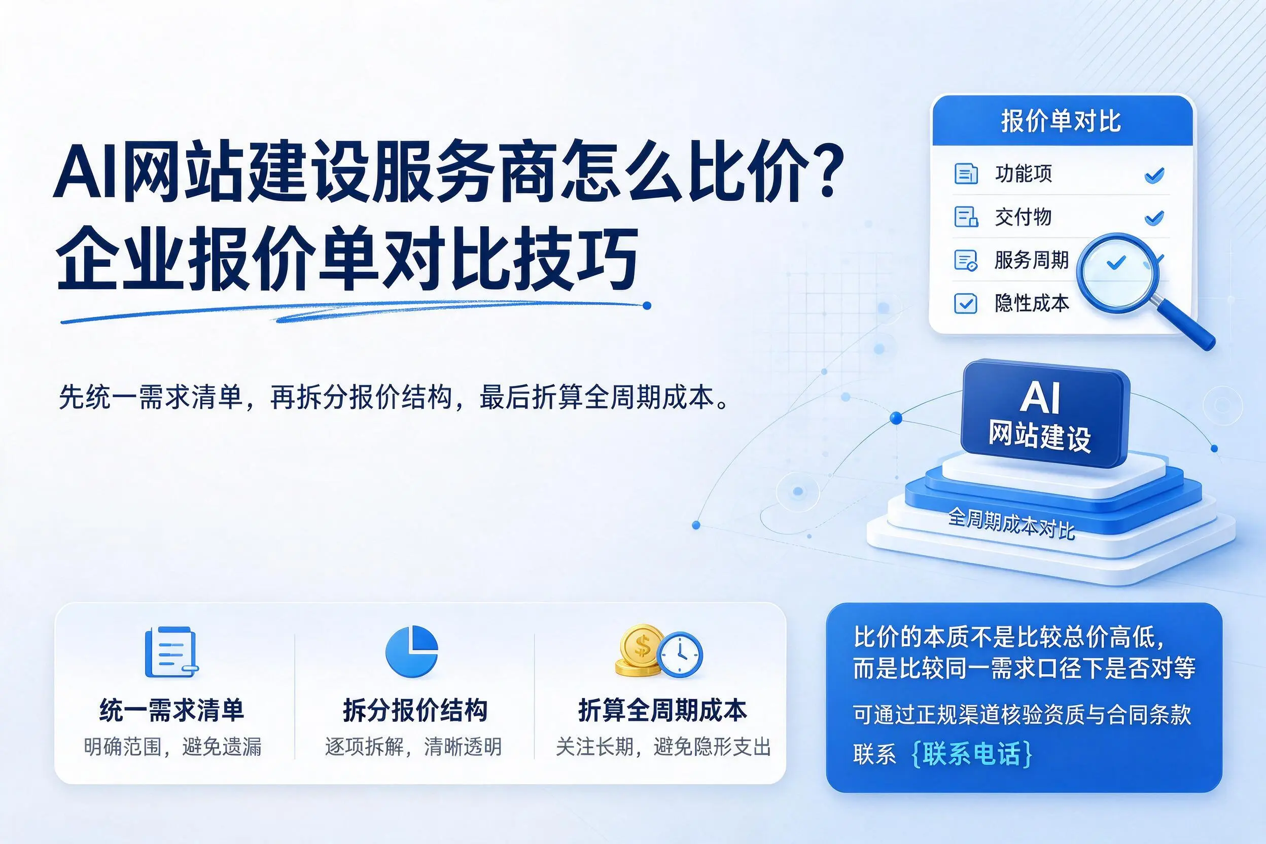 AI网站建设服务商怎么比价?新星企业报价单对比技巧