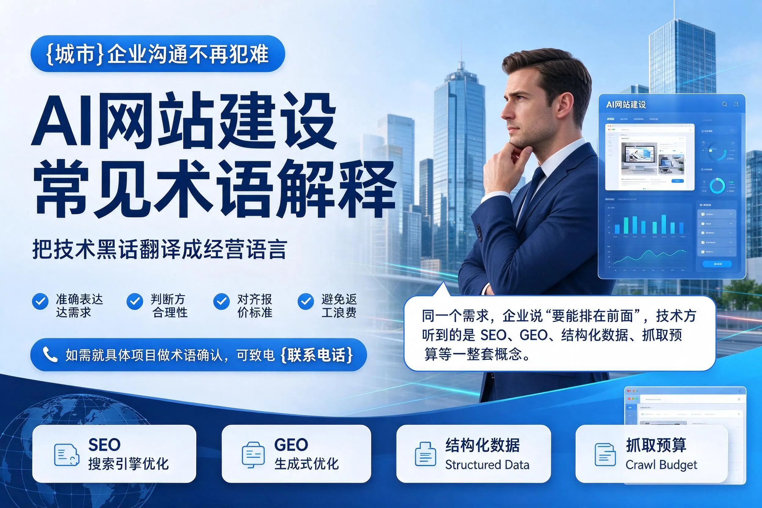 AI网站建设常见术语解释,新星企业沟通不再犯难
