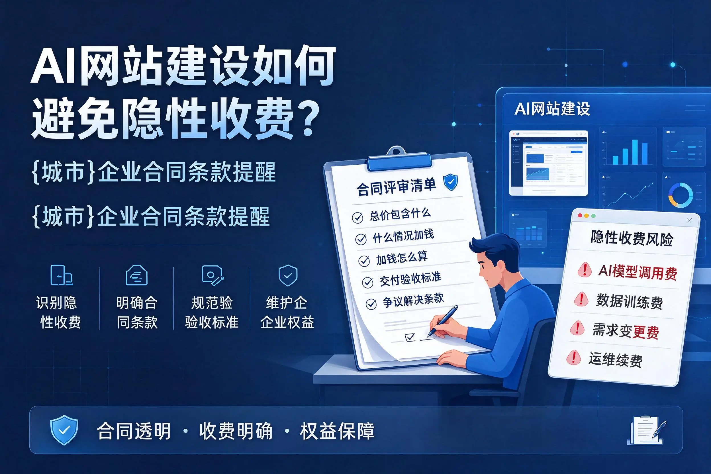 AI网站建设如何避免隐性收费？新星企业合同条款提醒